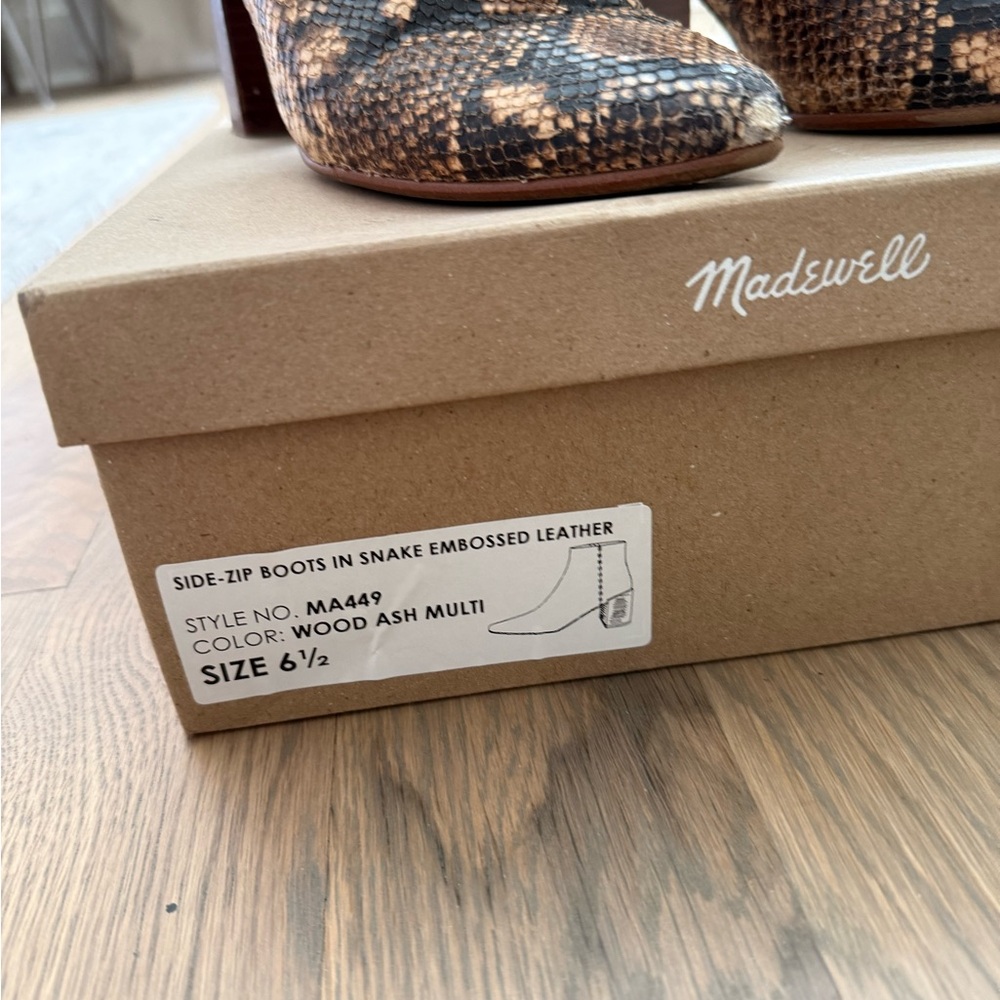 Madewell Fiona Boot in Snake Embossed Leather - Picture 3 of 8